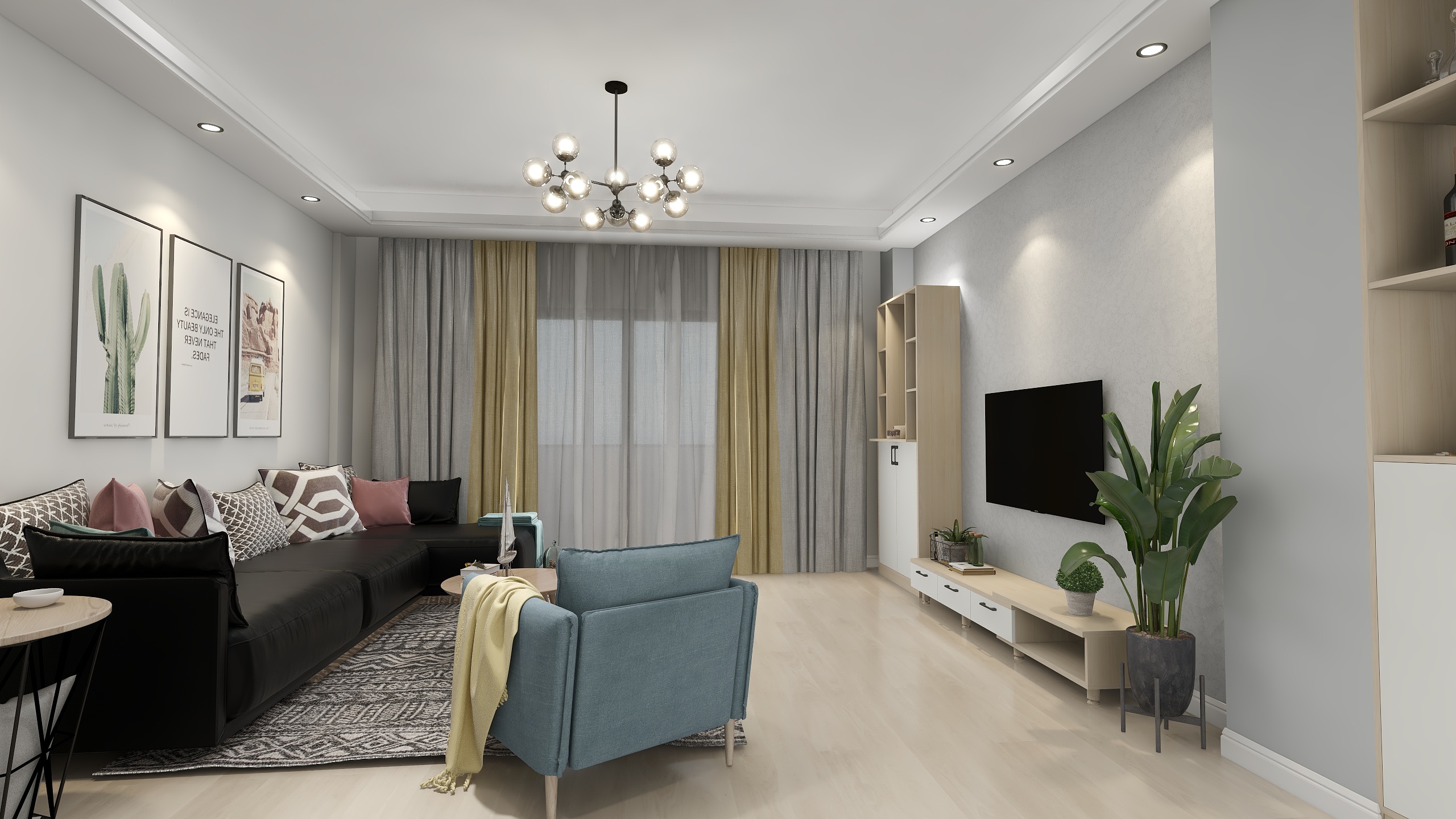 天星装饰设计-花园新村衣柜（现代轻奢风）-装修设计方案