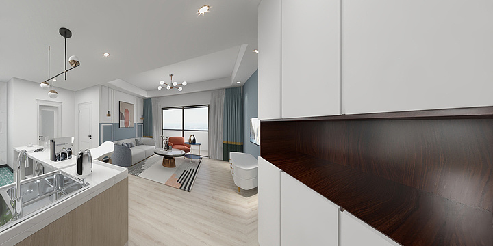 源筑设计周世杰-现代单身公寓-装修设计方案