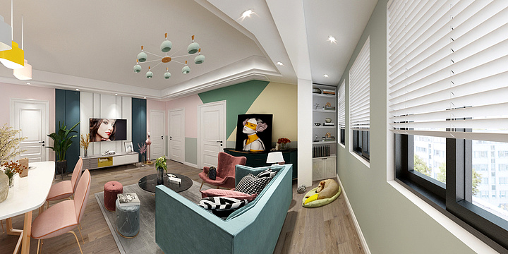 xiao鹿-瑞和园89.50㎡B户型3室2厅1卫-装修设计方案