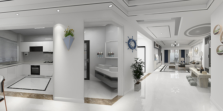 北鱼空间装饰-一楼，孙总，中南山海湾，39-4-装修设计方案