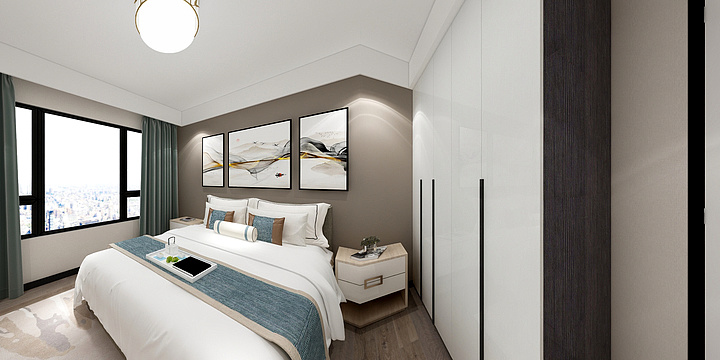 CEric-骏澜湾B户型新中式风格-装修设计方案