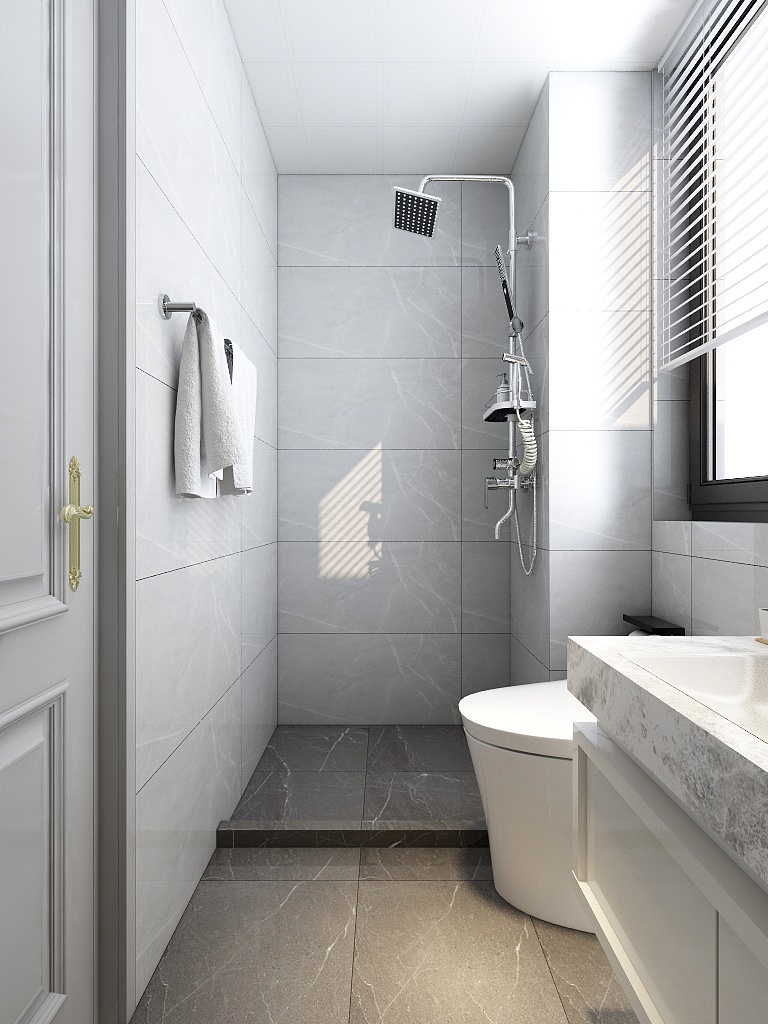 朱晨希-【简美】一层卫生间装修效果图第2张