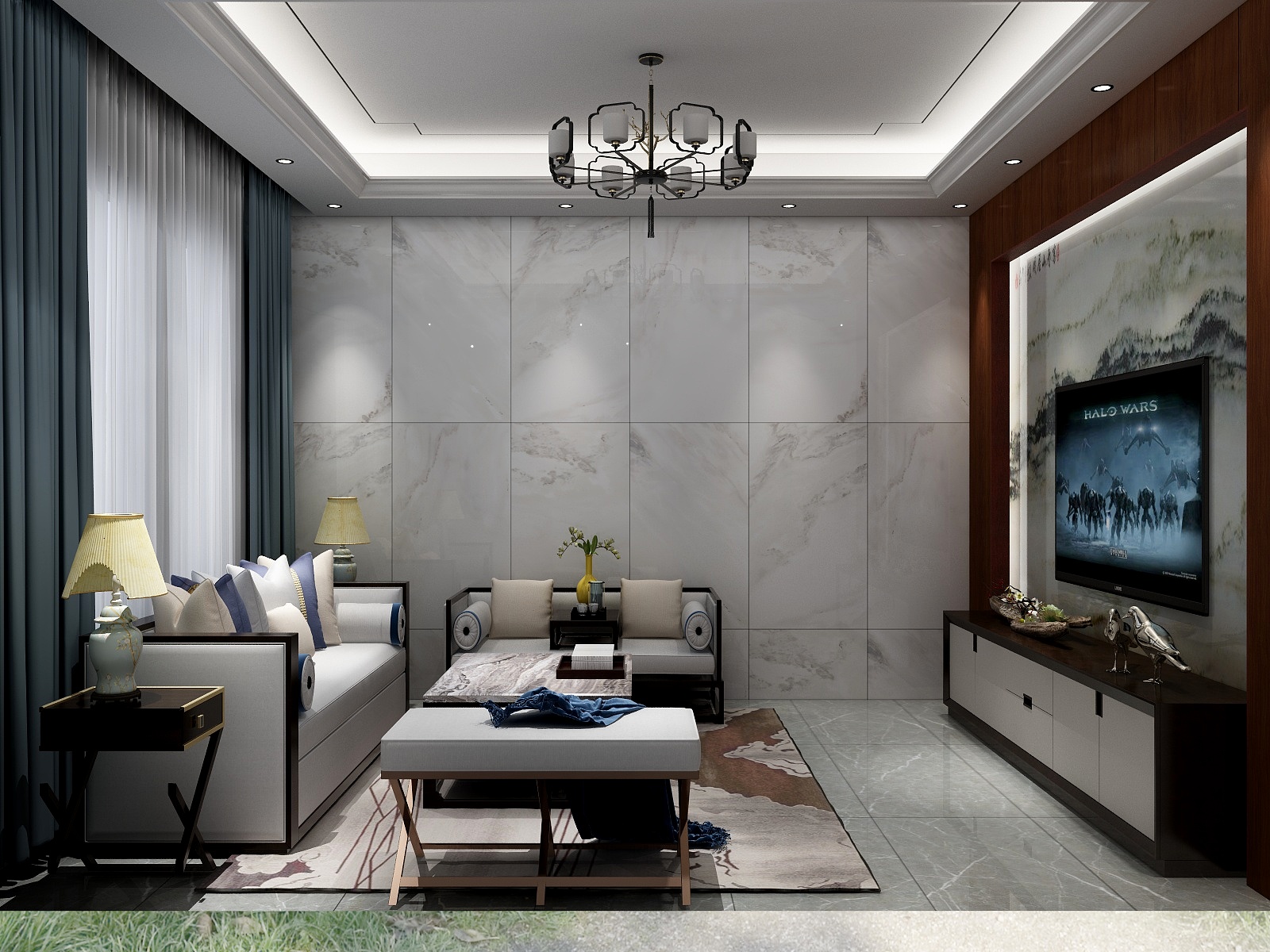 1李先生-项漾村大厅-装修设计方案