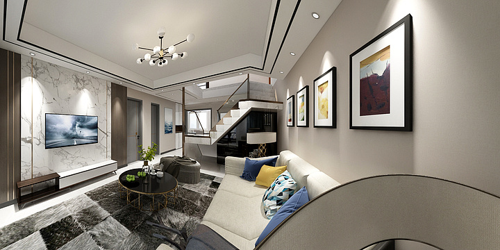 卢启铭-文晟华庭复式-装修设计方案