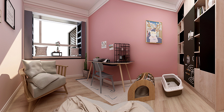 睡懒觉Lelou-德信海德公园83.00㎡A2’3室2厅1卫1厨-装修设计方案