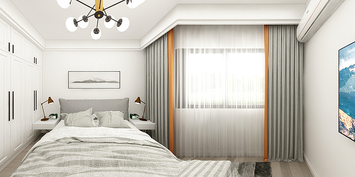 麦芽设计i-瑞和园89.50㎡B户型3室2厅1卫-装修设计方案