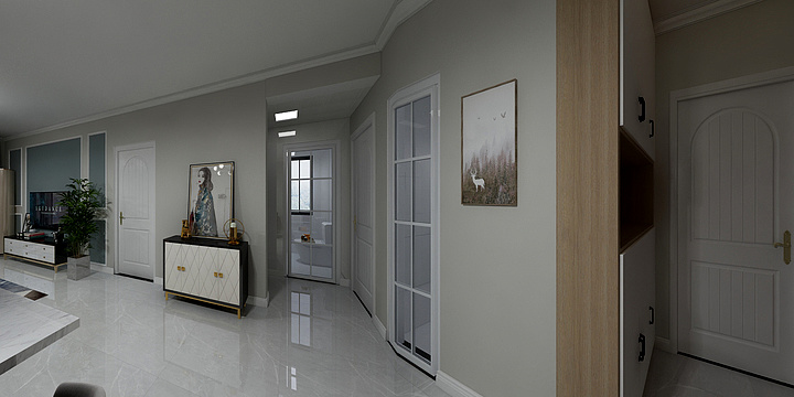 王洪吉15617964107电话-格林小城大三室西户-装修设计方案