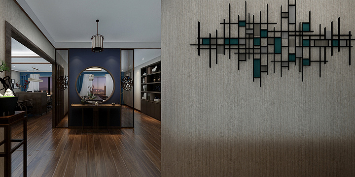 Xz空间表现-天合大厦-新中式办公室-装修设计方案