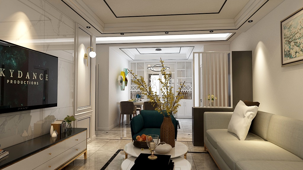 壹玖捌陆空间设计-98平米现代简约风格-装修设计方案