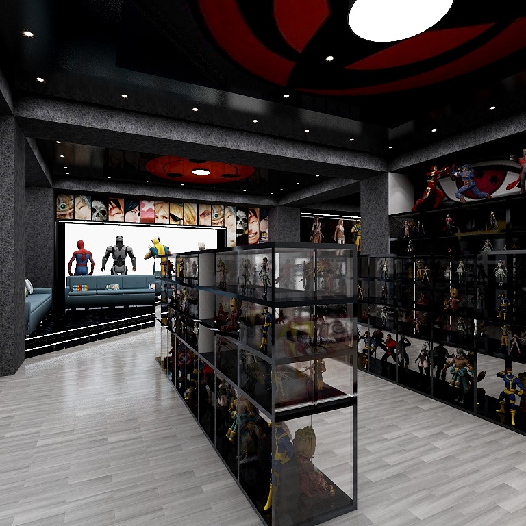 束缚2-动漫周边店-装修设计方案
