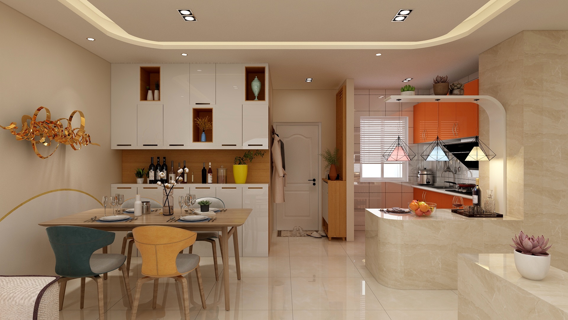 良筑丶ZH-德信海德公园83.00㎡A2’3室2厅1卫1厨-装修设计方案