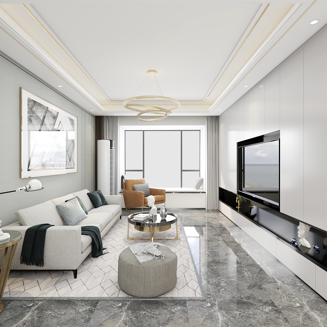 陈继强-河北128平《轻奢》装修效果图