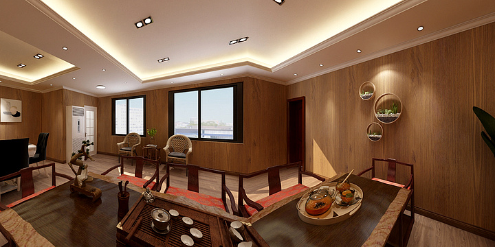 潘伟民-王总办公室装修-装修设计方案