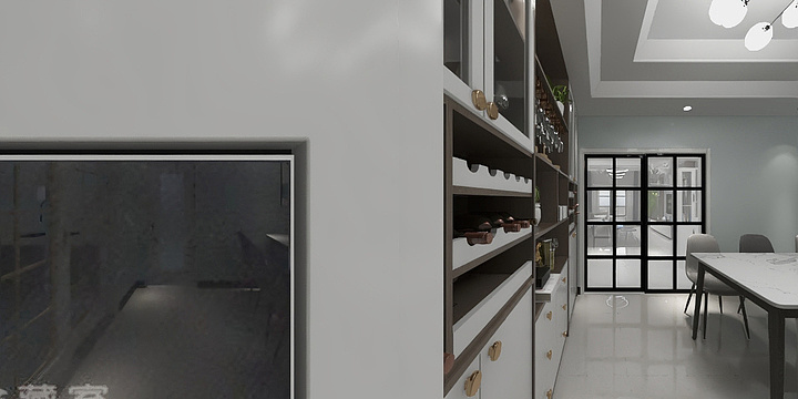 冥火-名门一品25#303建筑平面图-装修设计方案