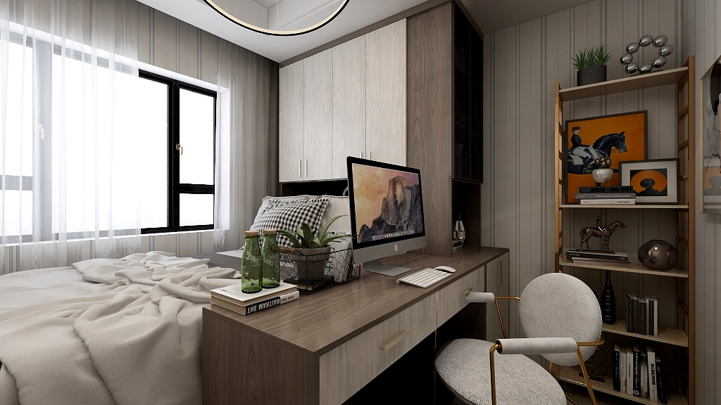 wsq_-美的城-D户型90m²-装修设计方案