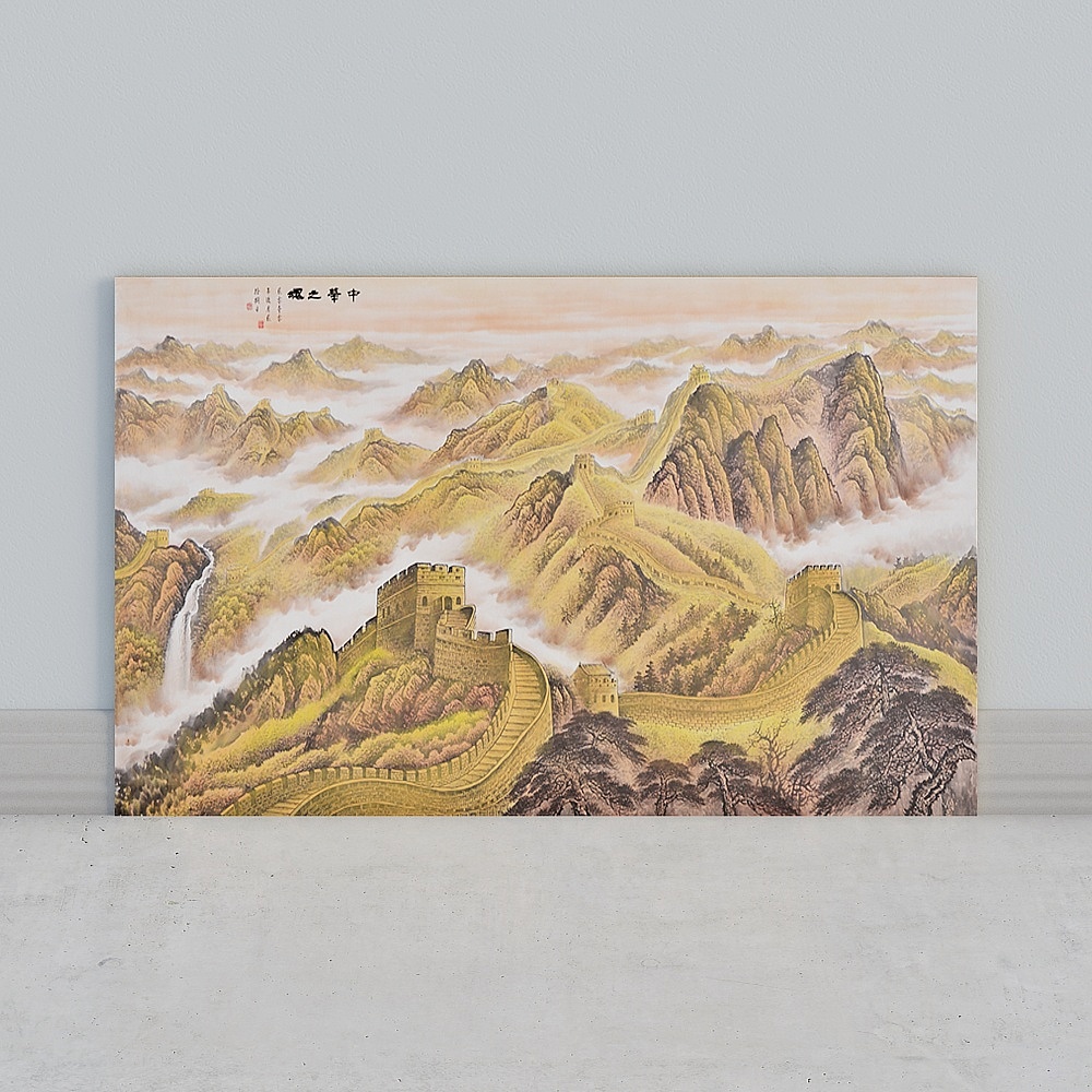 艾尔兰壁画墙布无缝壁布墙画背景墙后现代新中式客厅卧室房间书房沙发床头办公室电视背景墙水墨山水书法国画