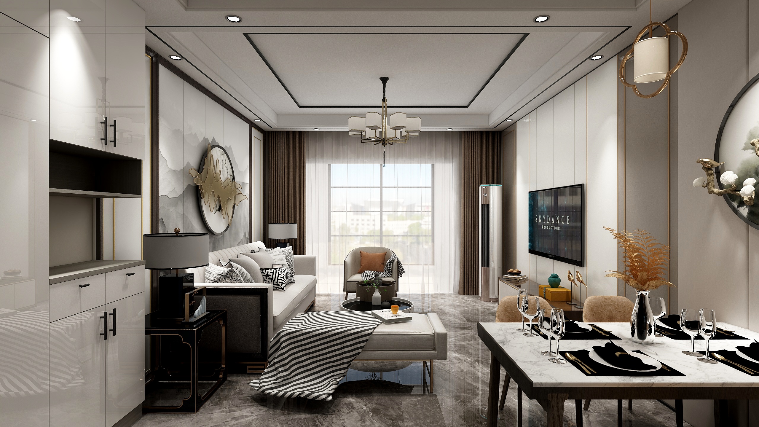 齐家典尚三-左岸尚海湾效果图-装修设计方案