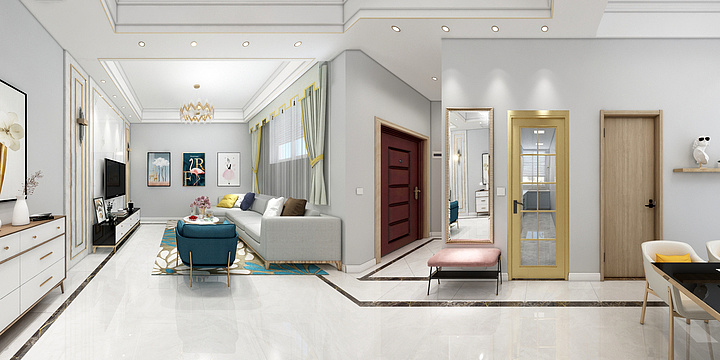 专业家装设计师孙-罗山周党邱府-装修设计方案