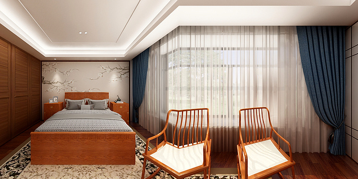 艺盟百胜红木家具-无锡紫金伴山-装修设计方案