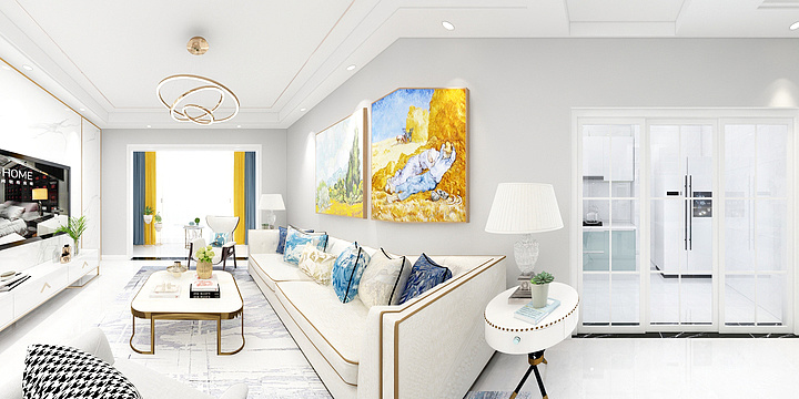 芬乐全屋定制-东方家园E户型-装修设计方案