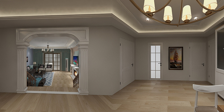 金鼎设计师曹志鹏-名仕花园客餐厅-副本-装修设计方案