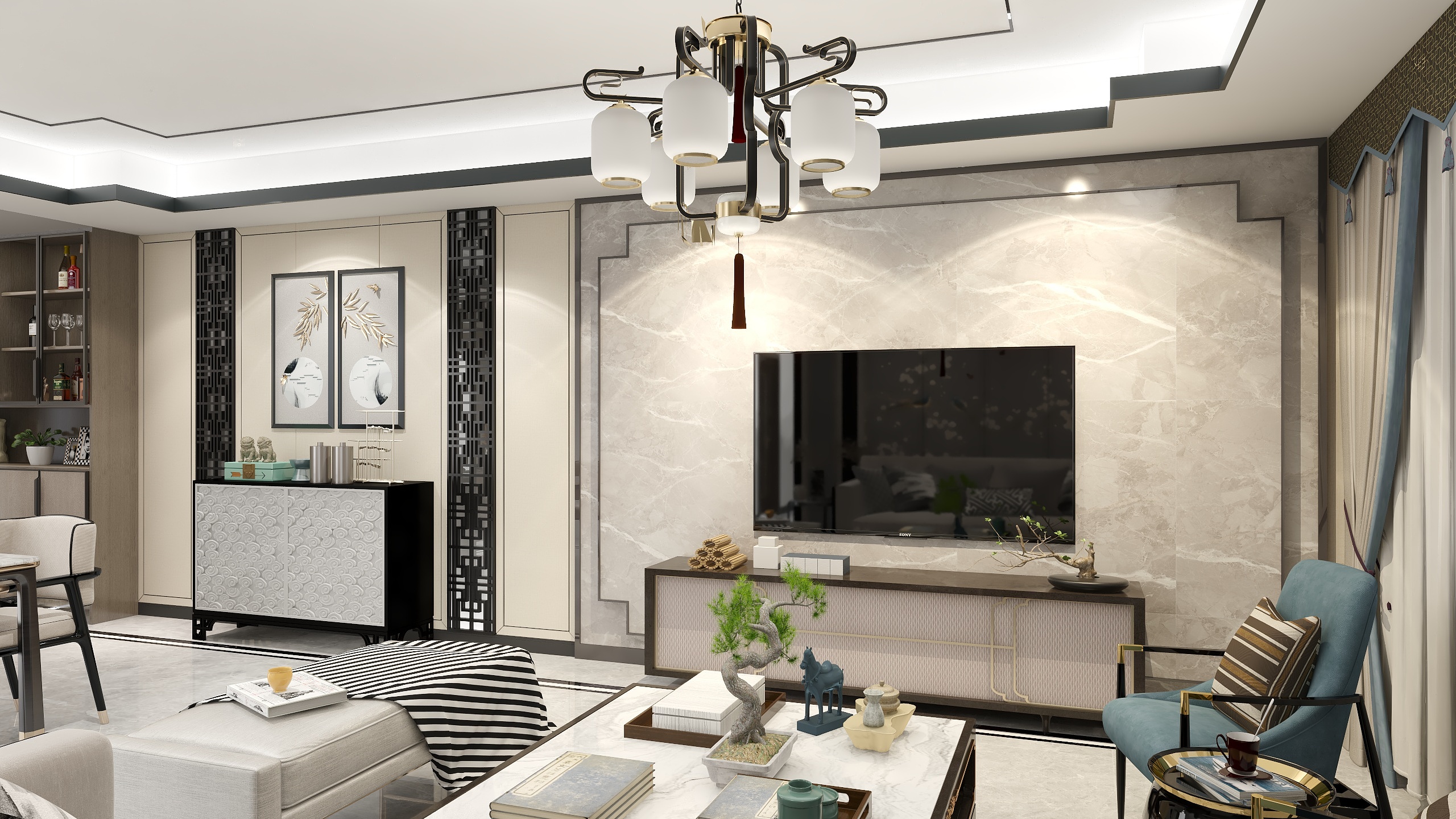 巍信-东方名都140㎡万先生-装修设计方案