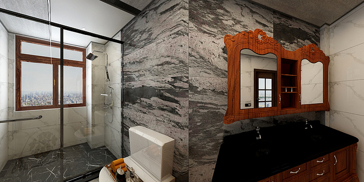 歙县阳光照明和奥普智能吊顶许磊-屯溪张姐家一楼卫生间风尚-装修设计方案