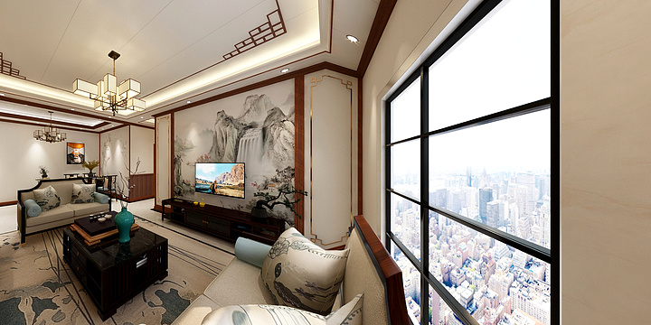 阁兰居集成墙板-中天广场中式江姐（陈兴元）-装修设计方案