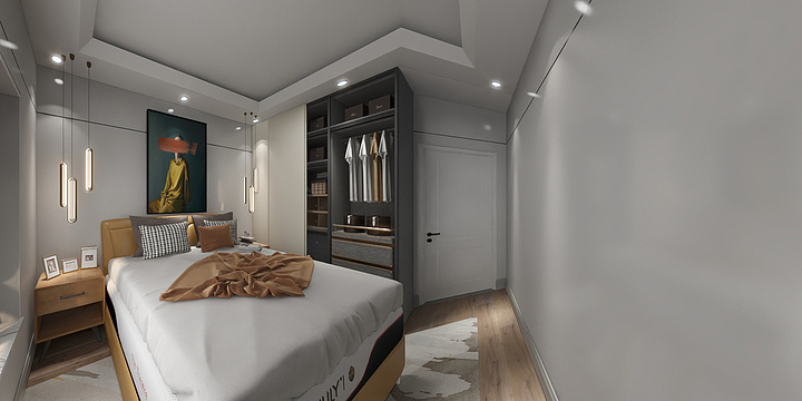 彭兰L-领地澜台府C1户型4室2厅-装修设计方案