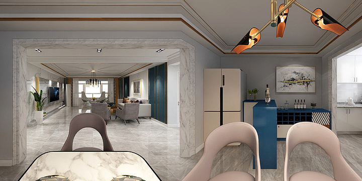 全案设计师何帅-信合小区140平-装修设计方案