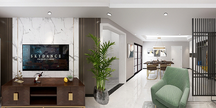 LHD543-新中式四号楼二单元西户89-装修设计方案