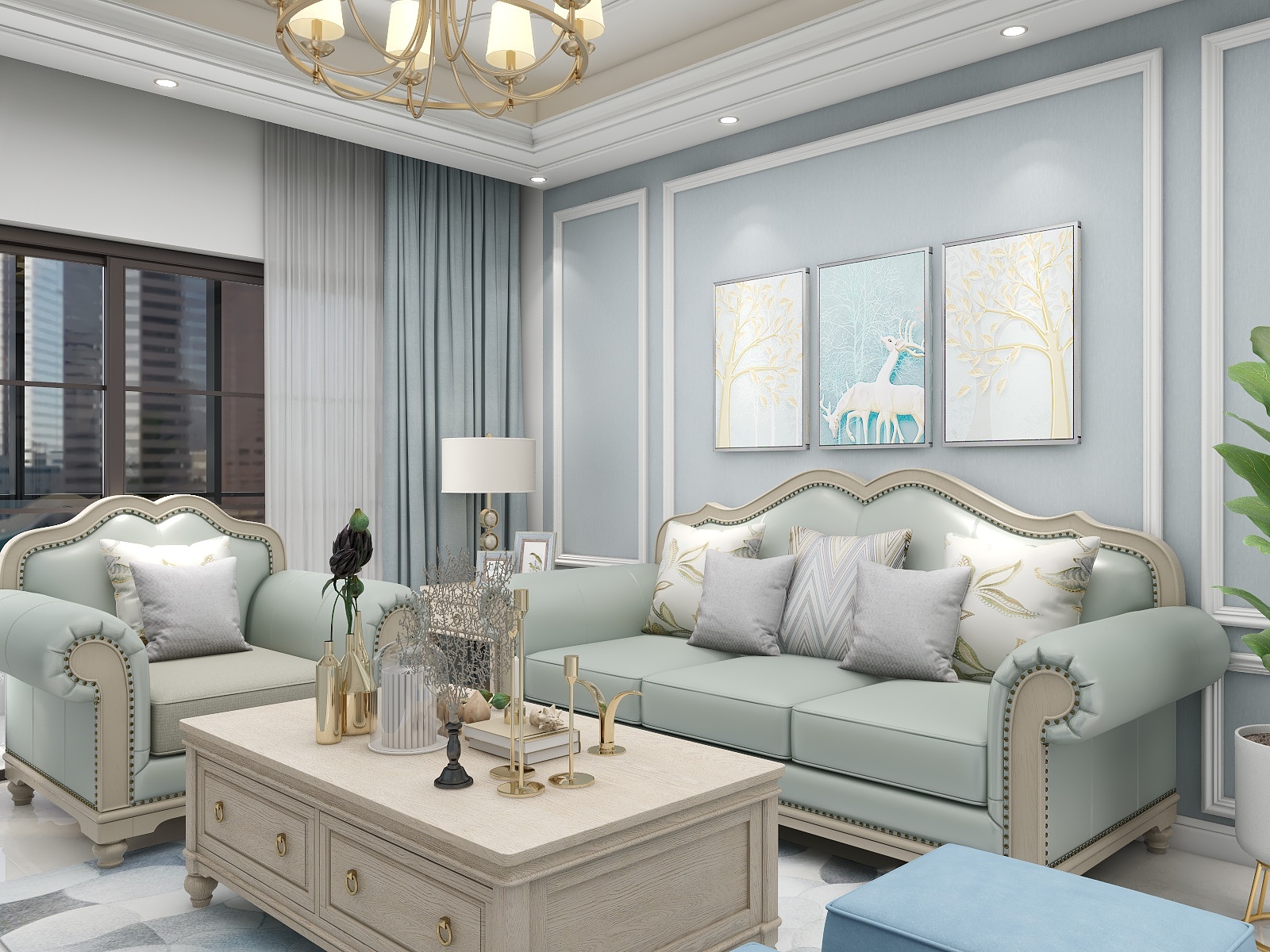 黄石纯美蓝山-大桥一品园（120平）-装修设计方案