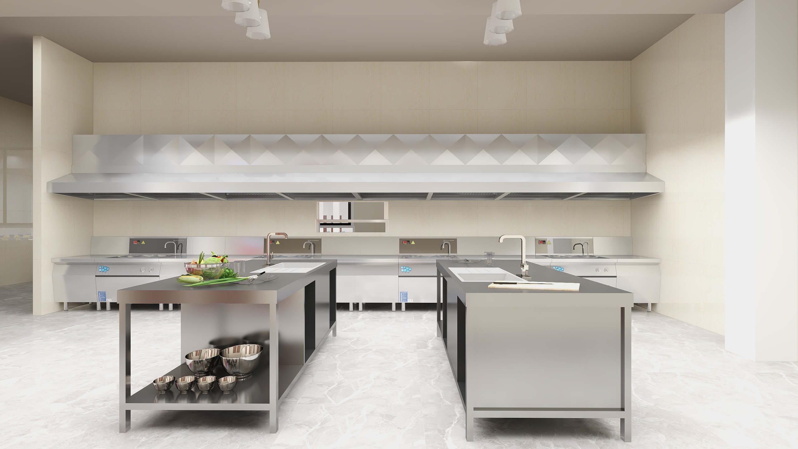 HK设计-厨房公餐-展示区-装修设计方案