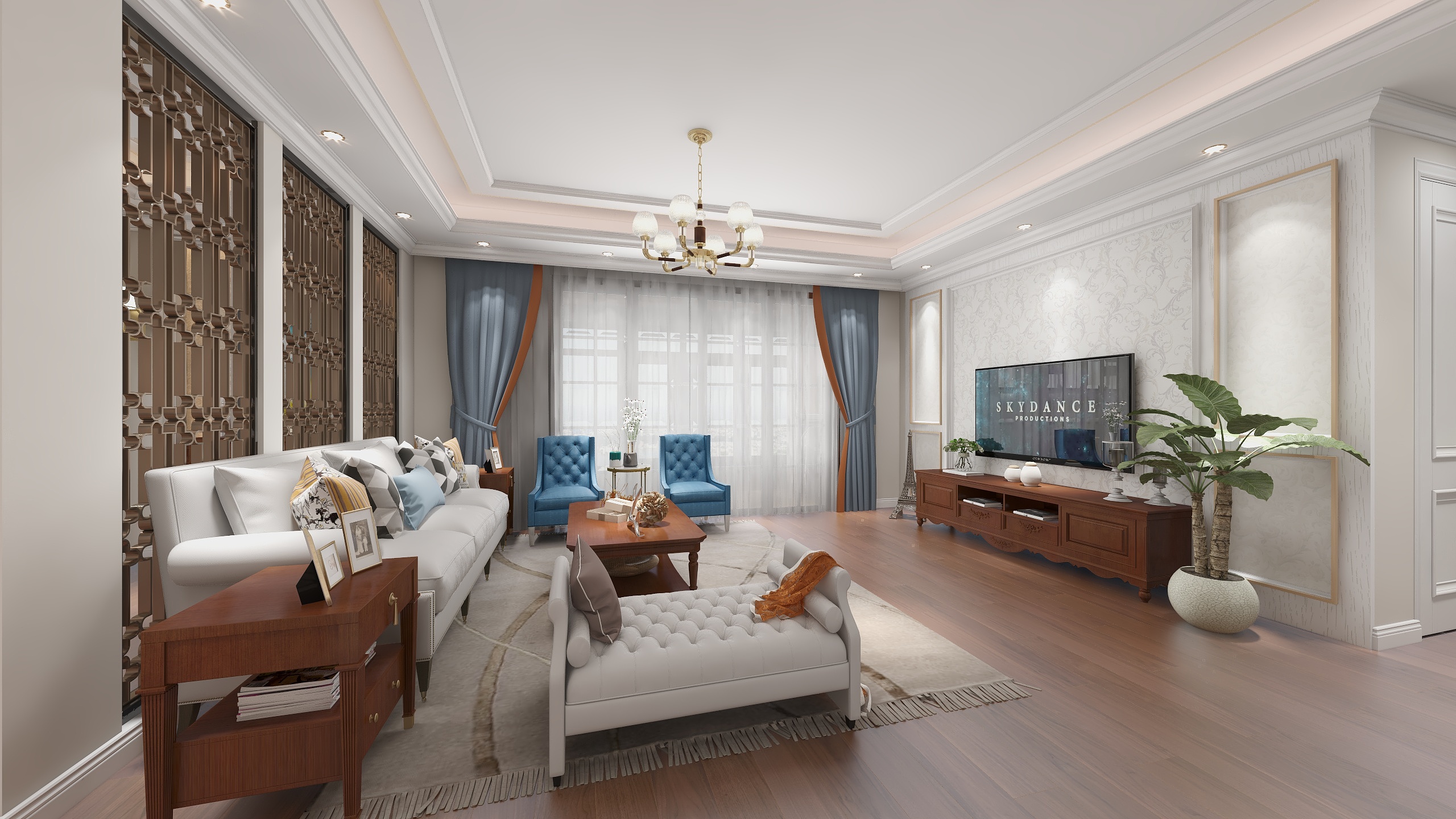 室内装饰设计罗工-美式（定制）-装修设计方案