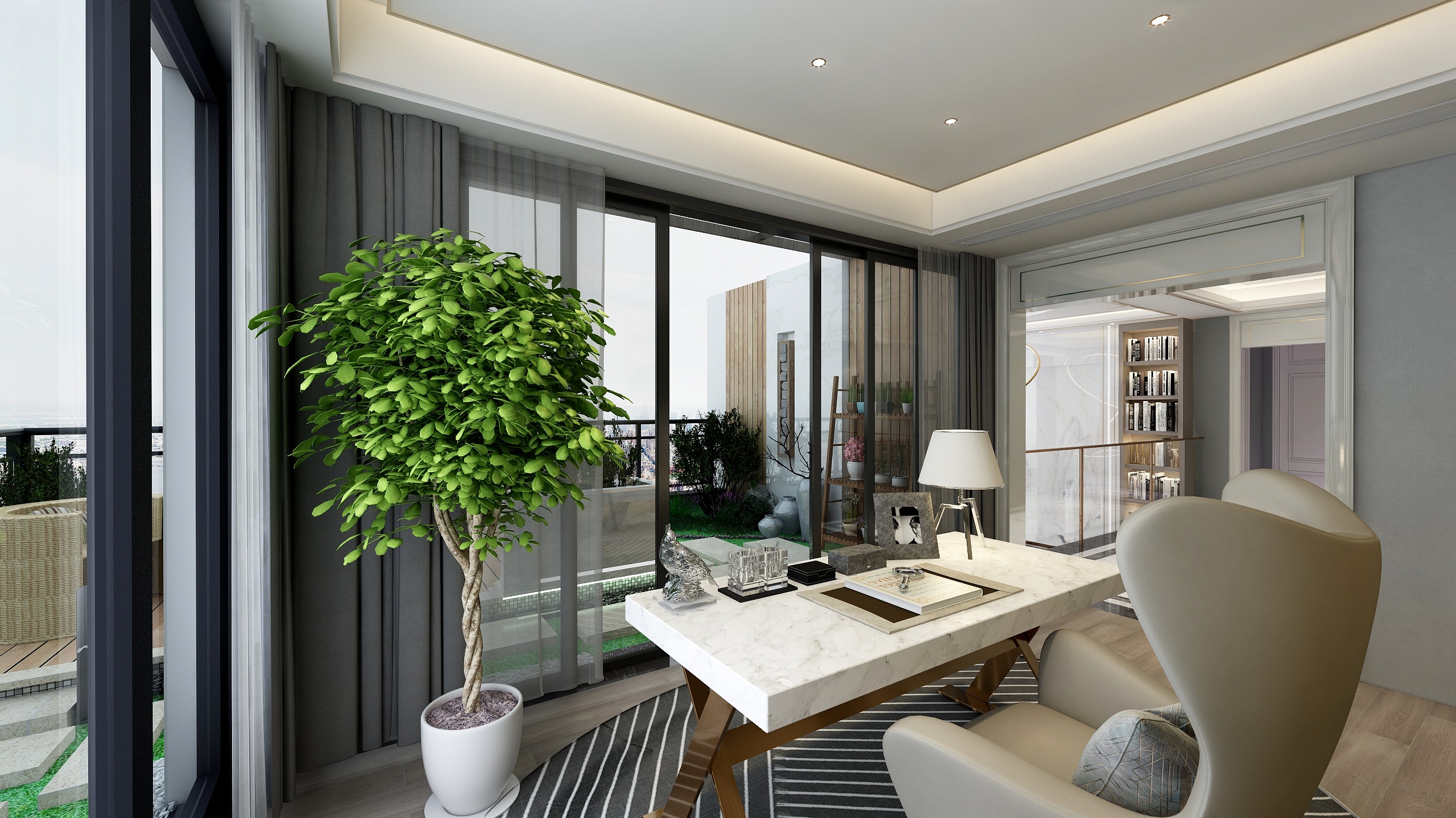 沈有波-192平轻奢四居室装修效果图