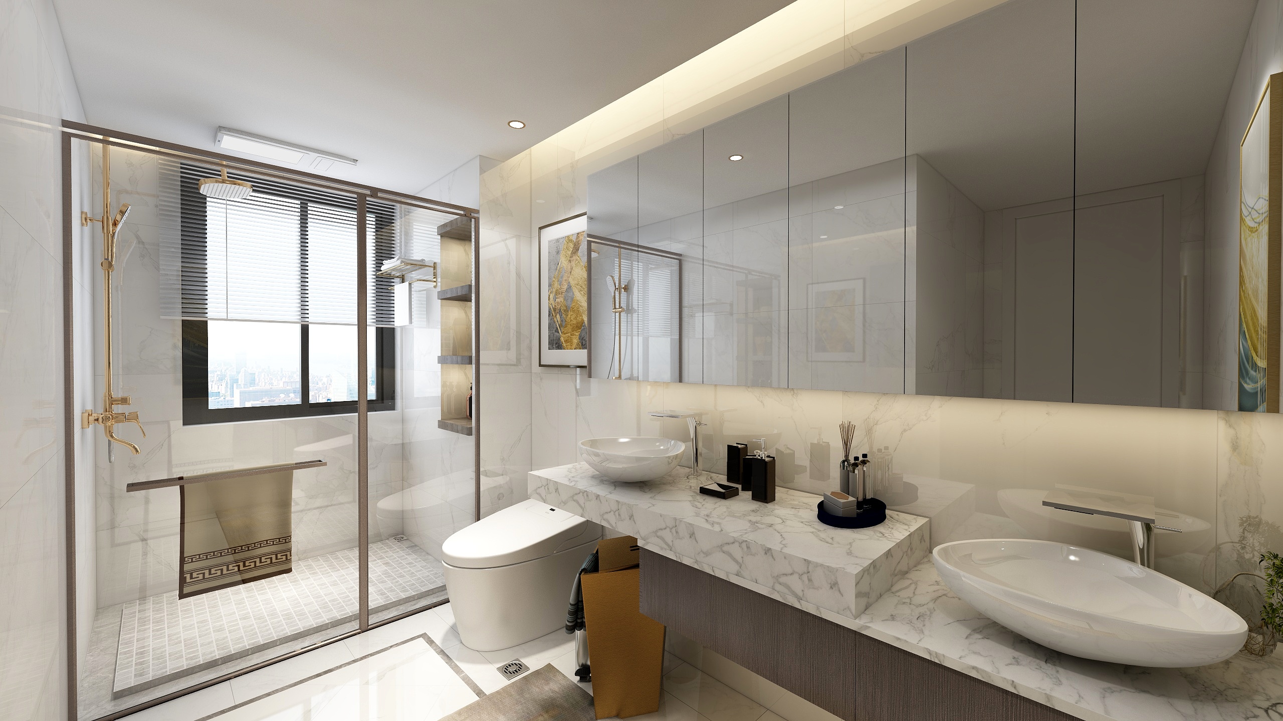 沈有波-192平轻奢四居室装修效果图