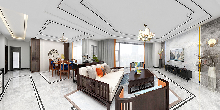设计师iCEL-清华苑新中式贾哥-装修设计方案