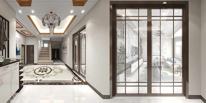 YIGE一格装饰-石村别墅——新中式-装修设计方案