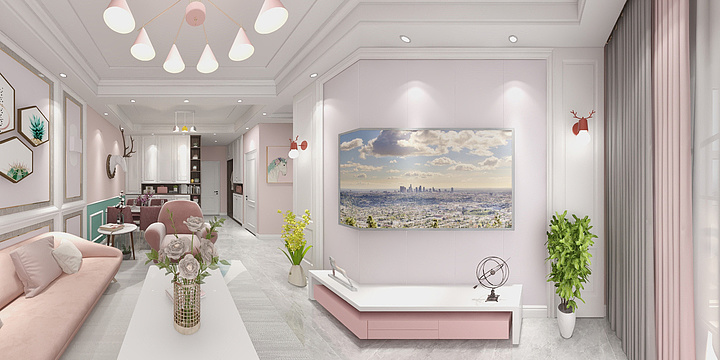 故城QWJk-德信海德公园83.00㎡A2’3室2厅1卫1厨-装修设计方案