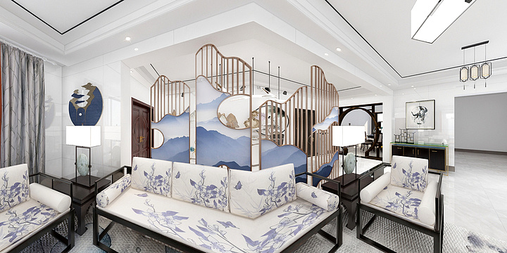 173****5263tnPS-别墅新中式设计-装修设计方案