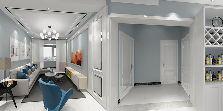 138****8593VBFq-金通阳光苑3居改两居-装修设计方案