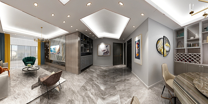 效果图设计美-新中国际效果图-装修设计方案