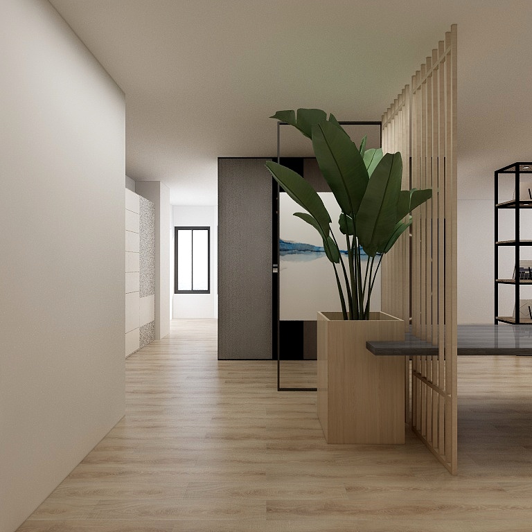 冬晨蓝雪-杨战办公室-装修设计方案