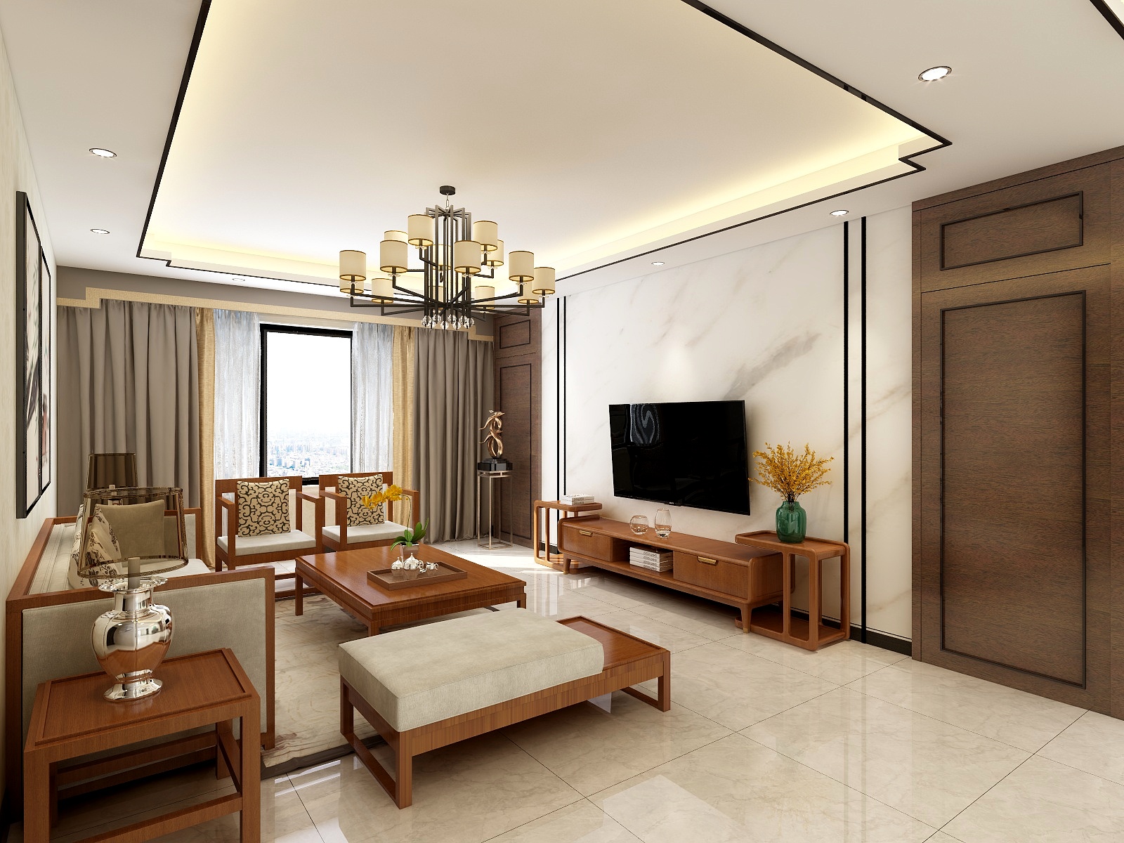 漠北尚涺空间设计-中惠新城127平米-装修设计方案