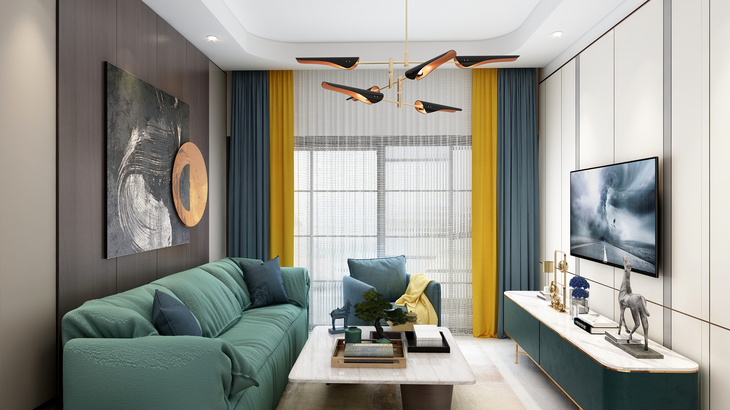 谢帆帆-祥源城市之光E户型143㎡现代风-装修设计方案