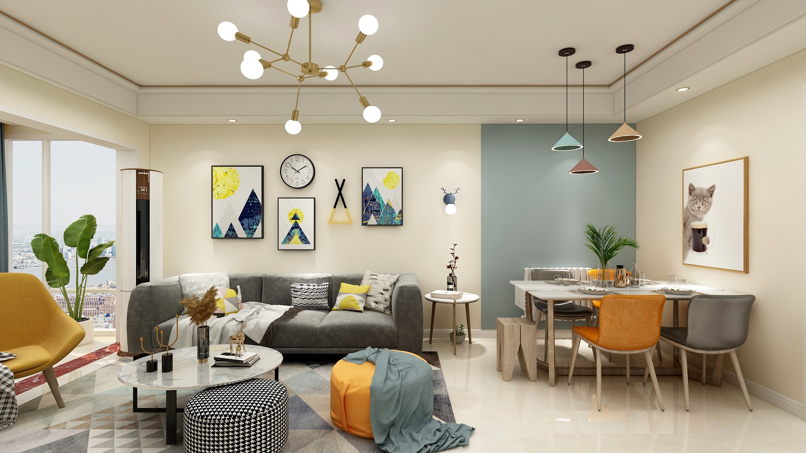 李青越-北欧风格两居室ls装修效果图