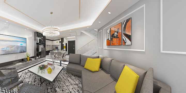 余热一柠檬设计-麒麟公馆9-2103复式楼200-副本-装修设计方案