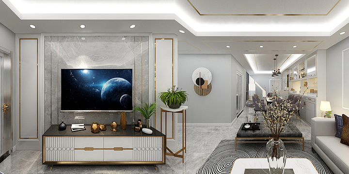 ssshu-李先生现代风雅居-装修设计方案