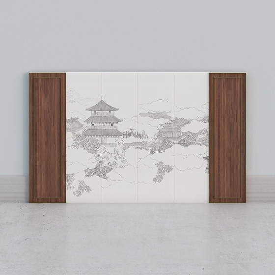 Neo-Chinese background wall