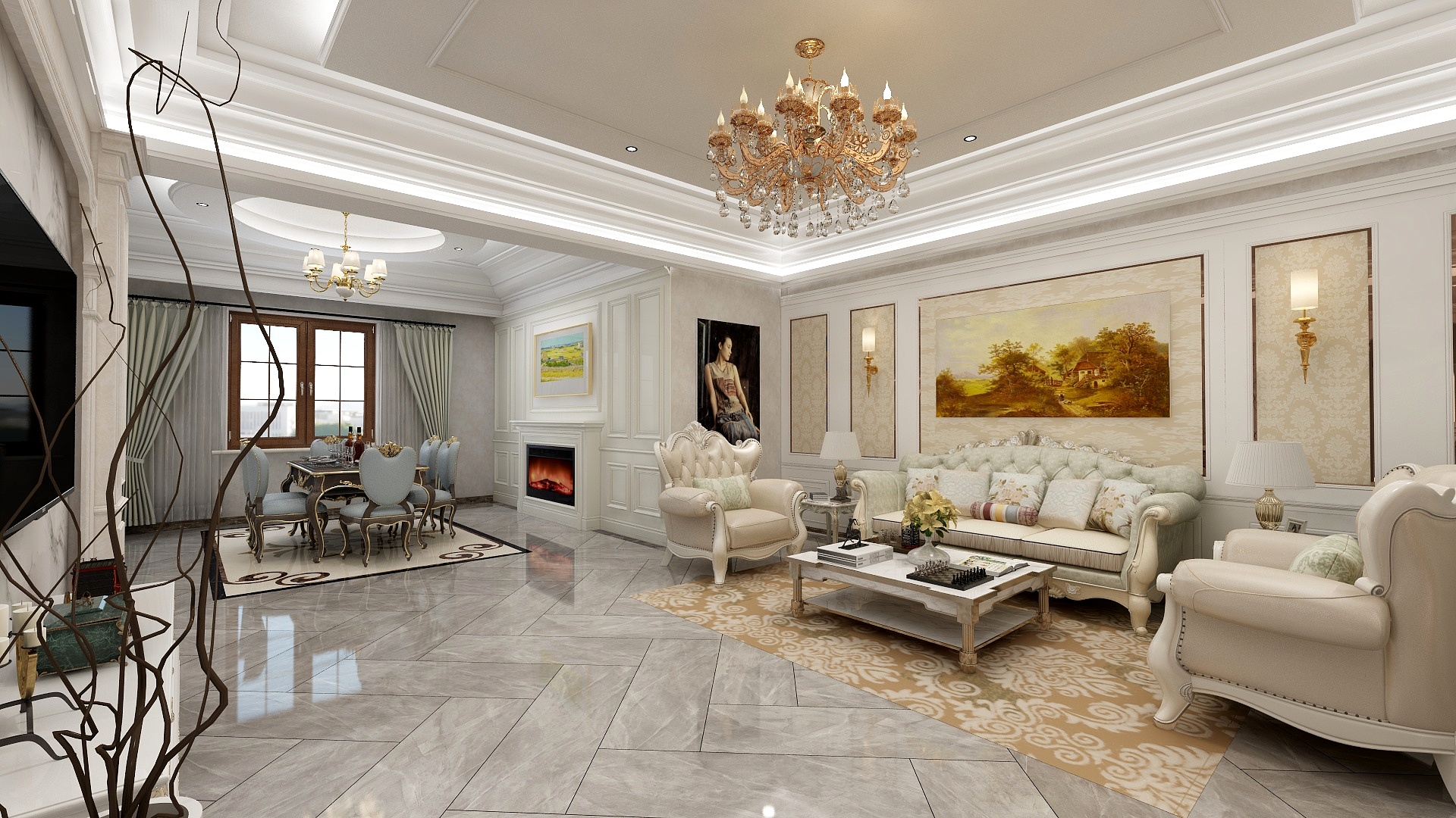 老剑设计-欧式别墅-装修设计方案